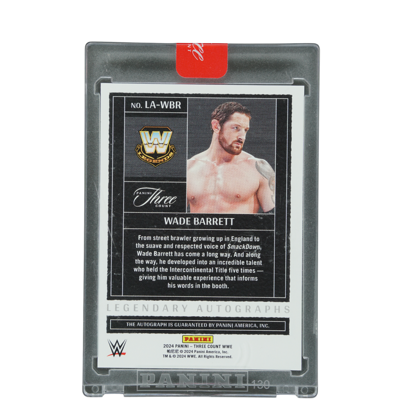 Wade Barrett 2024 Three Count Legendary Autographs 2/15 #LA-WBR