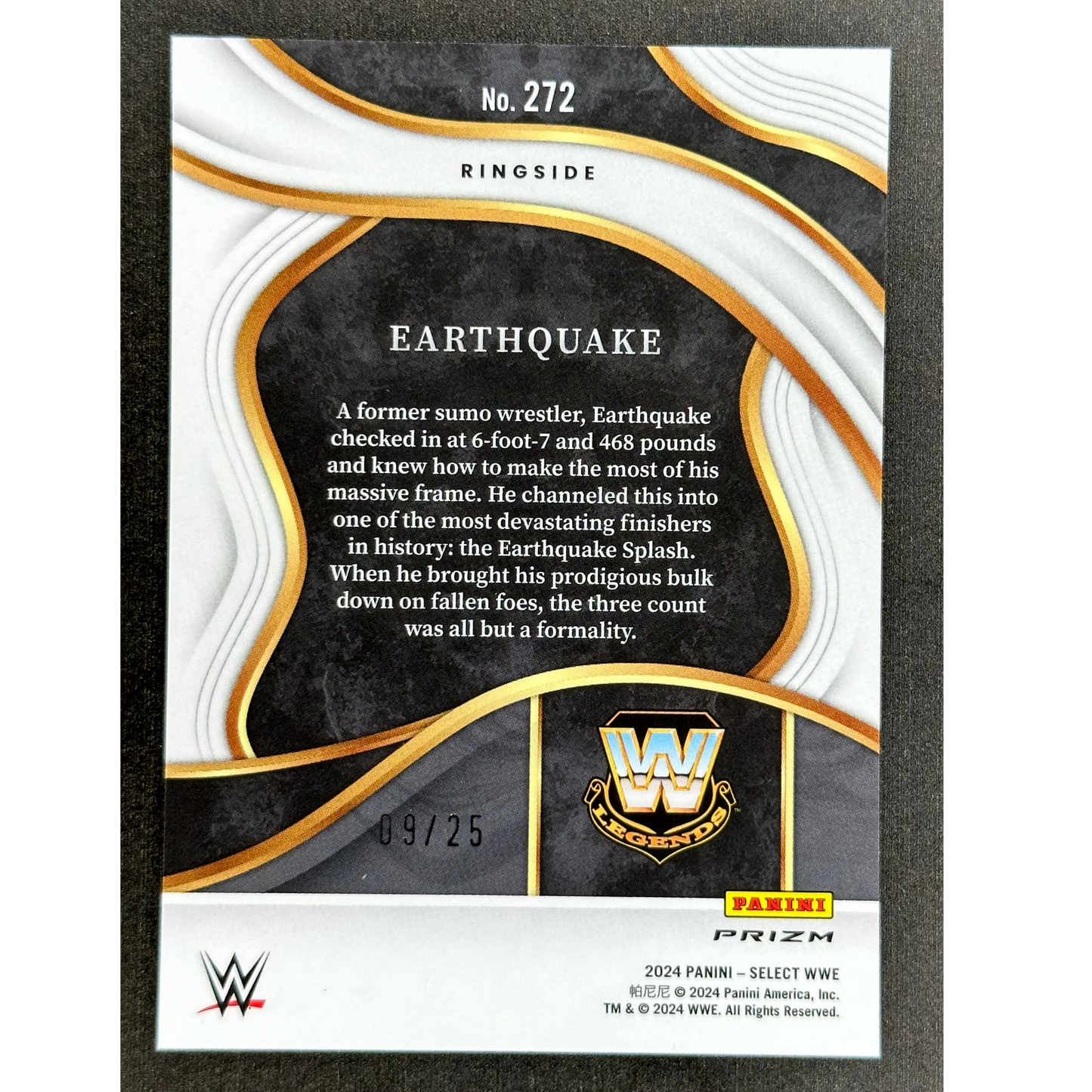 Earthquake 2024 Select Ringside Tie-Dye 9/25 #272