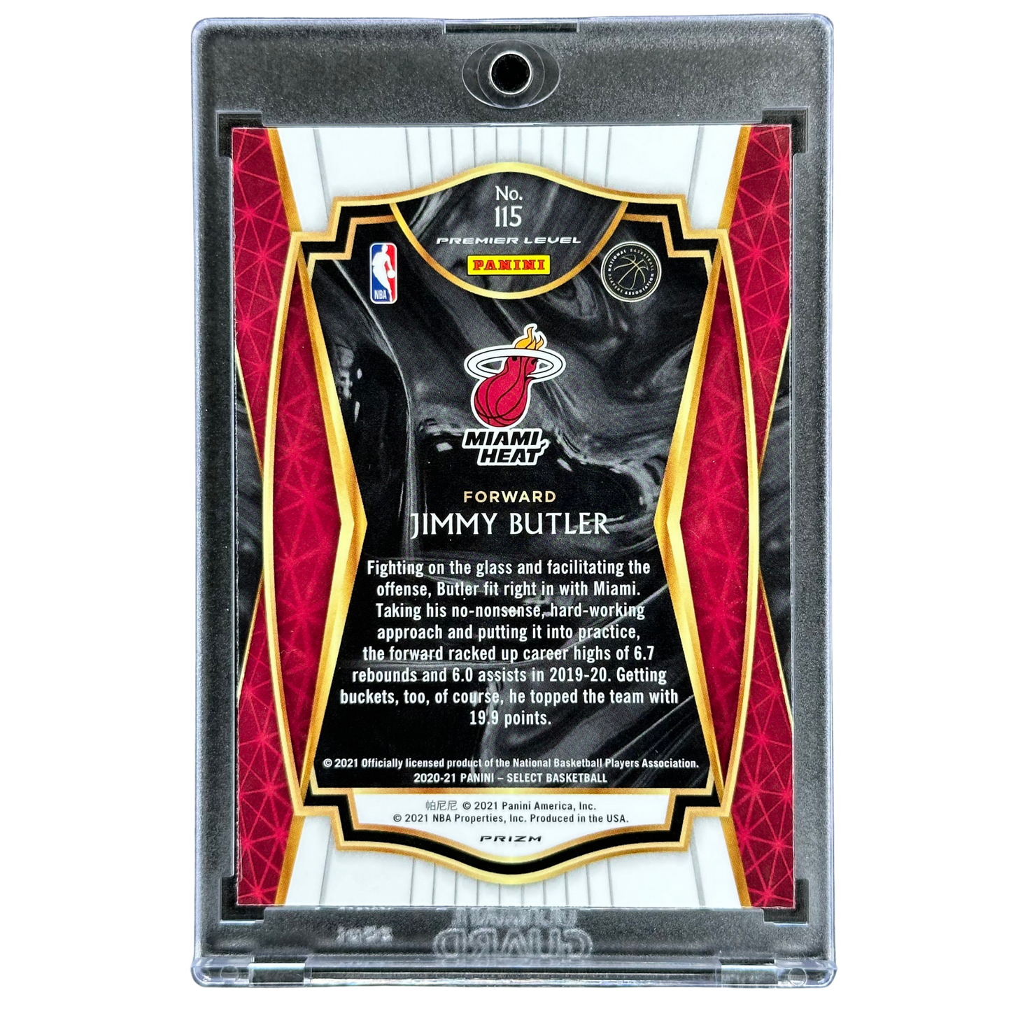 Jimmy Butler 2021 Select Premier Level Tiger #115