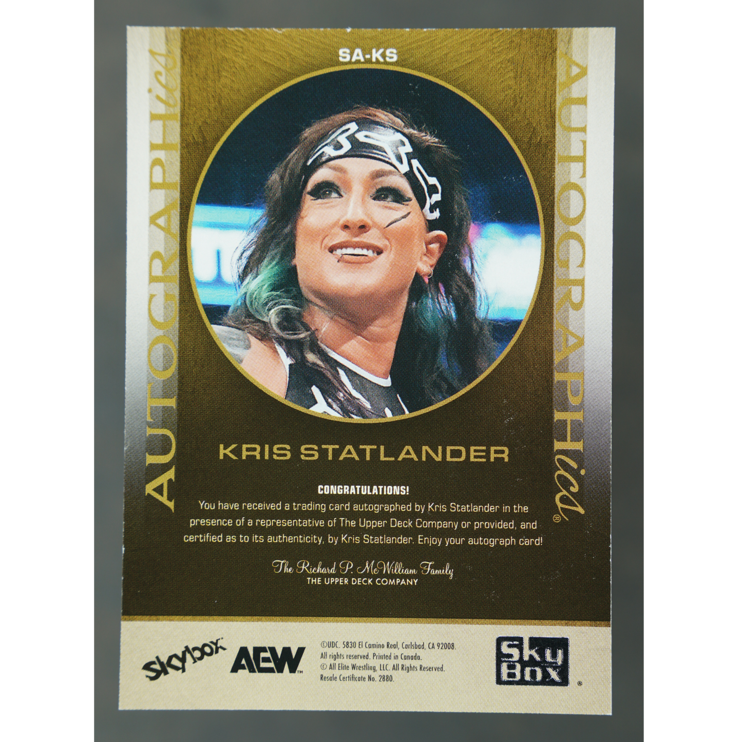 Kris Statlander 2025 AEW Auto #SA-KS