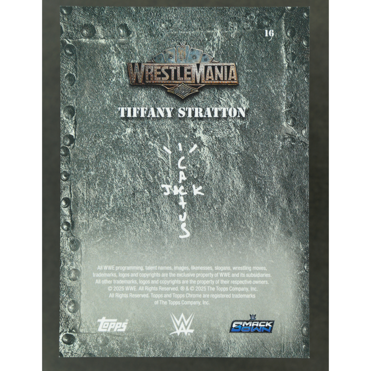 Tiffany Stratton 2025 Cactus Jack Wrestlemania 13/25 #16