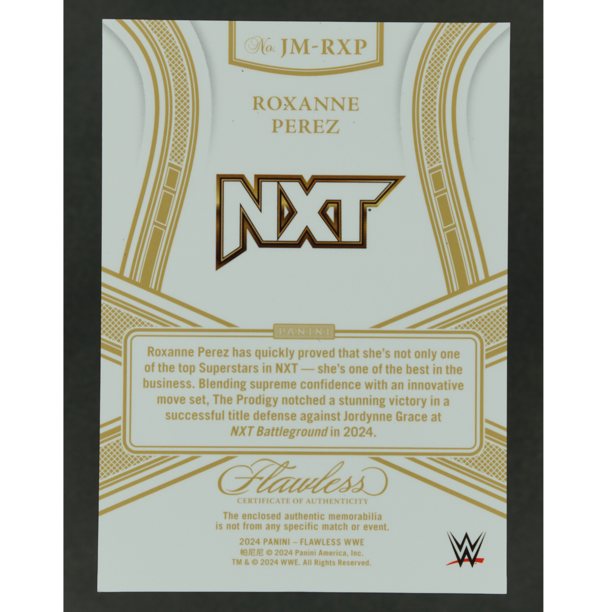 Roxanne Perez 2024 Flawless Memorabilia 6/8 #JM-RXP