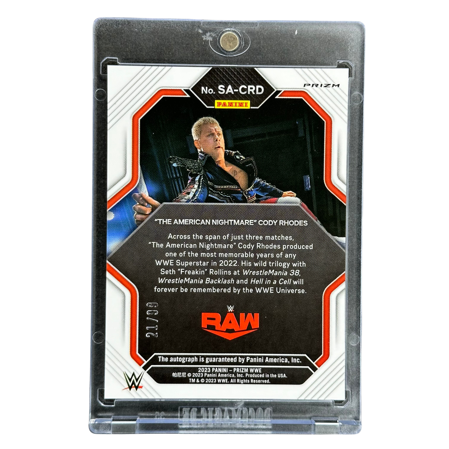 Cody Rhodes 2023 Prizm Superstar Auto Red 21/99 #SA-CRD
