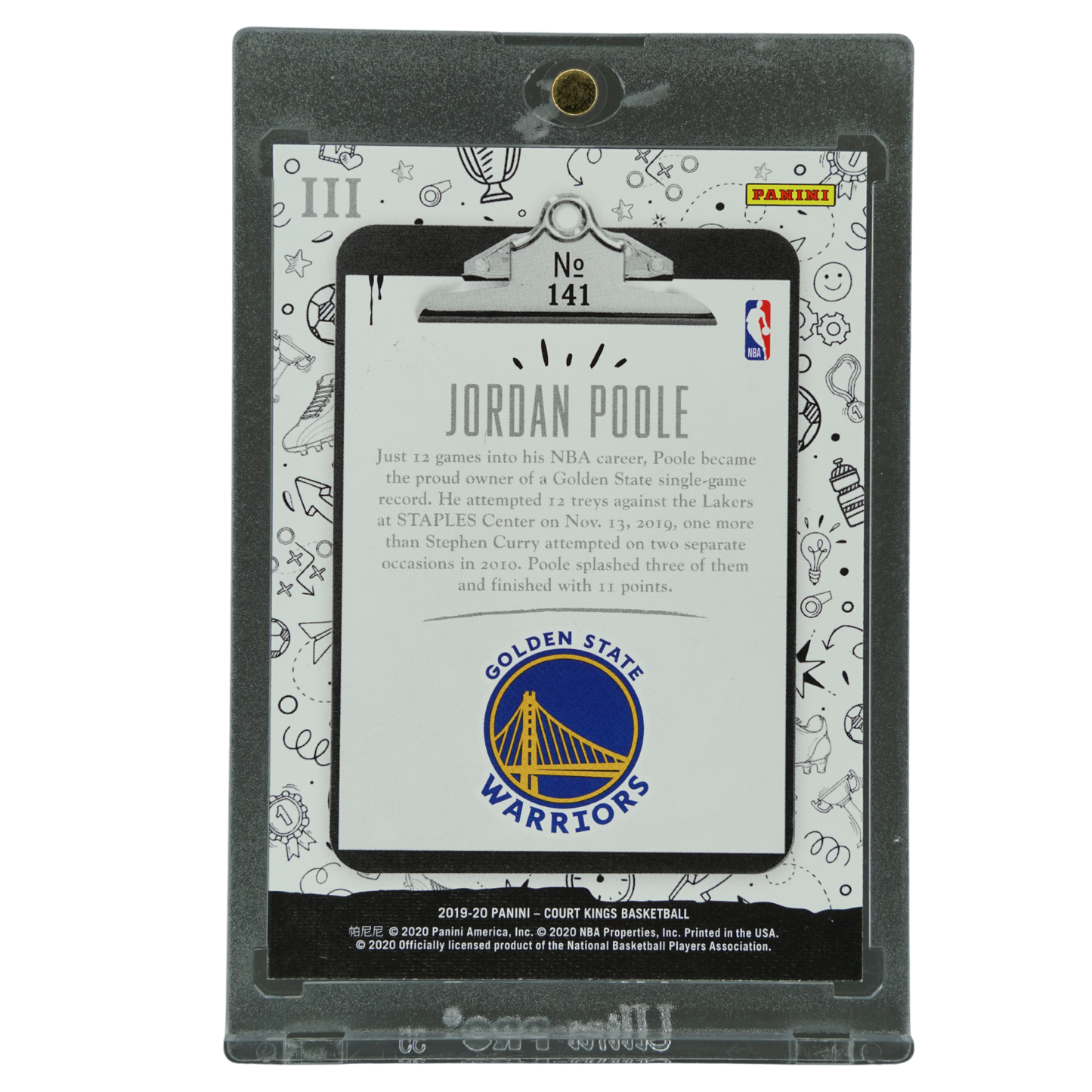 Jordan Poole 2019 Court Kings Rookie Level III #141