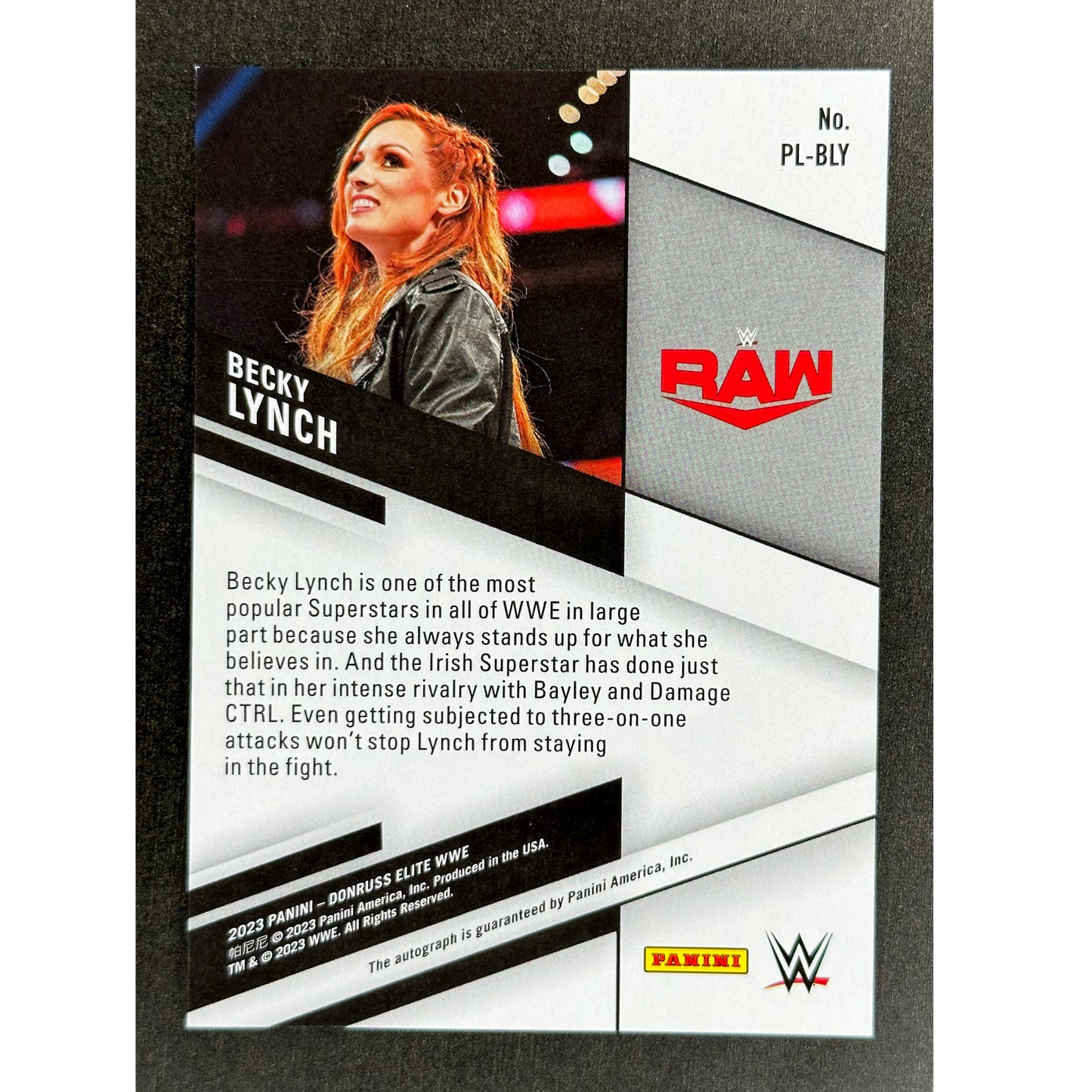 Becky Lynch 2023 Elite Pen Pals 18/25 Auto #PL-BLY