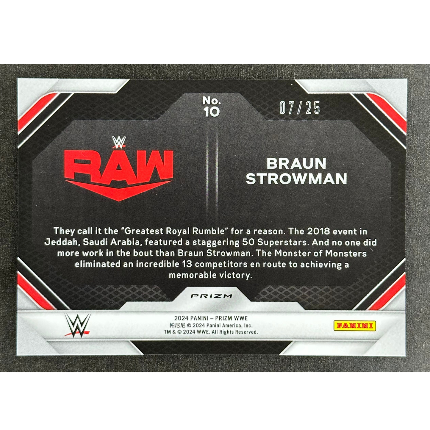 Braun Strowman 2024 Prizm Rumble Performances 7/25 #10