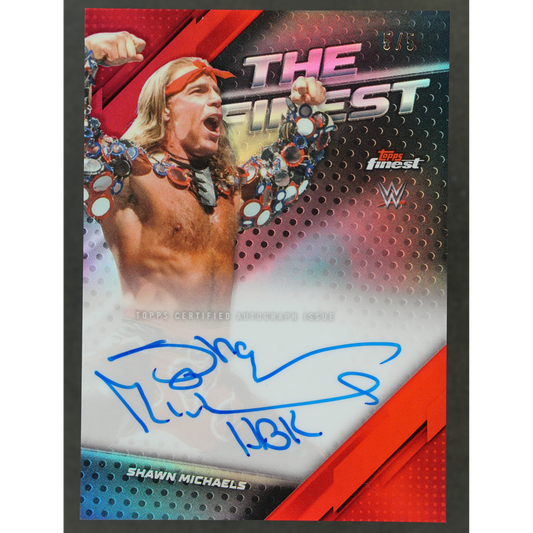 Shawn Michaels 2025 Finest The Finest Auto 5/5 #TFA-HBK