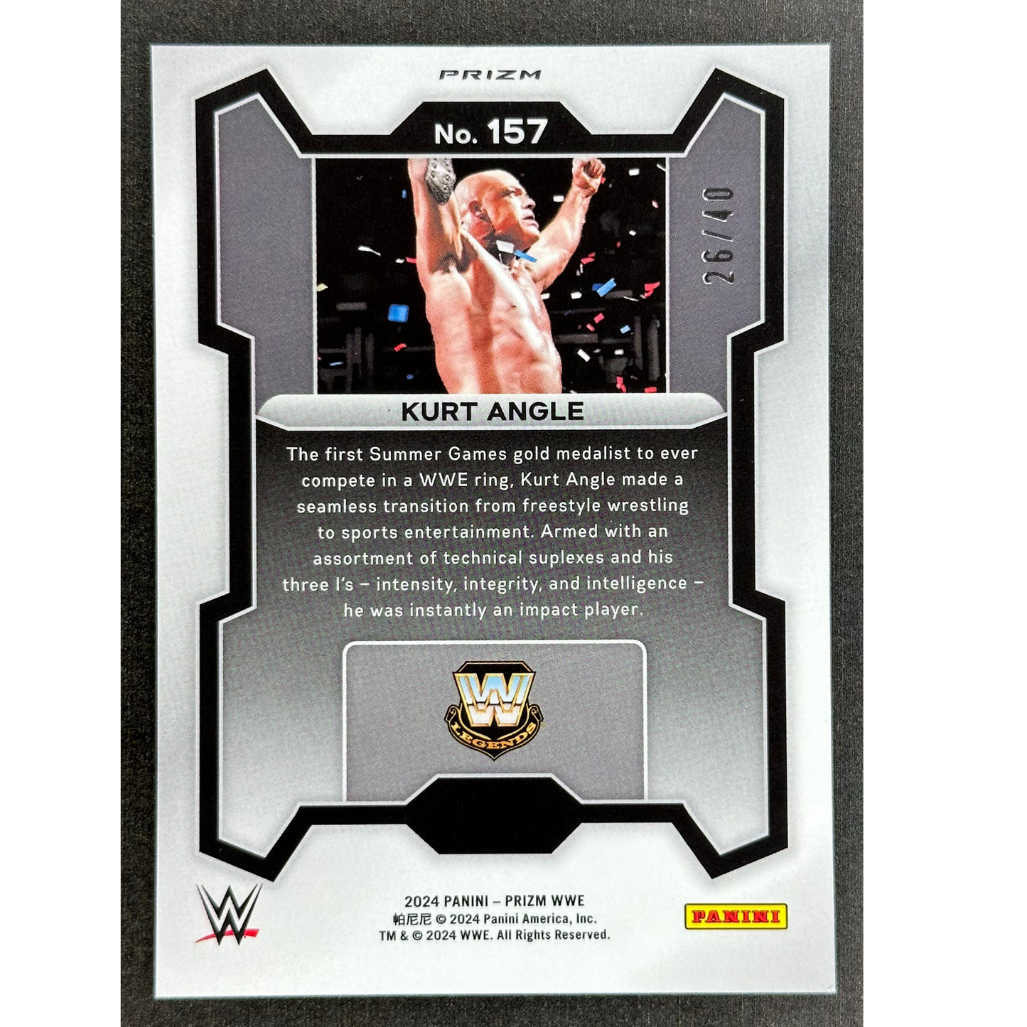 Kurt Angle 2024 Prizm Wrestlemania 26/40 #157