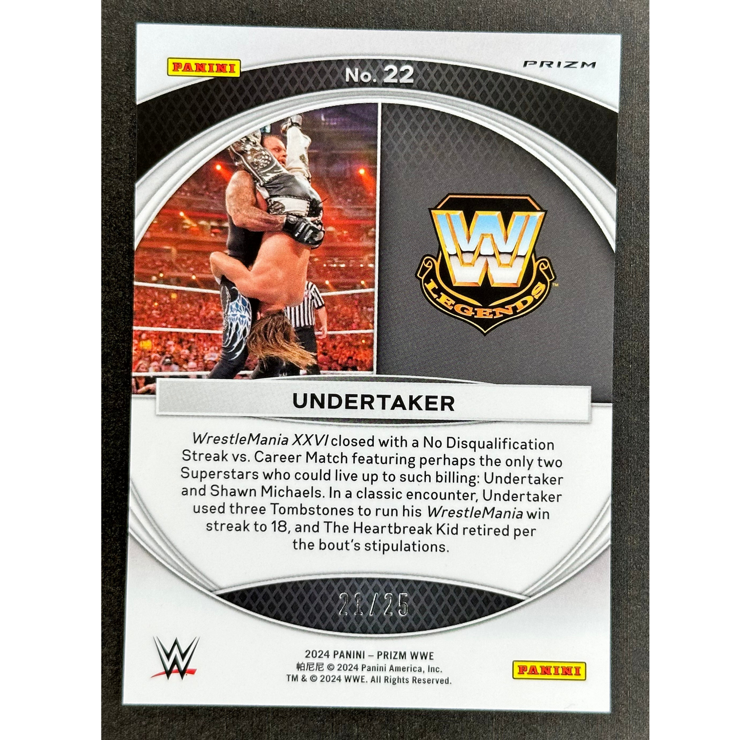 Undertaker 2024 Prizm Wrestlemania Moments 21/25 #22