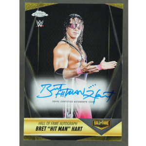 Bret "Hit Man" Hart 2025 Chrome Hall of Fame Auto #HOF-BH