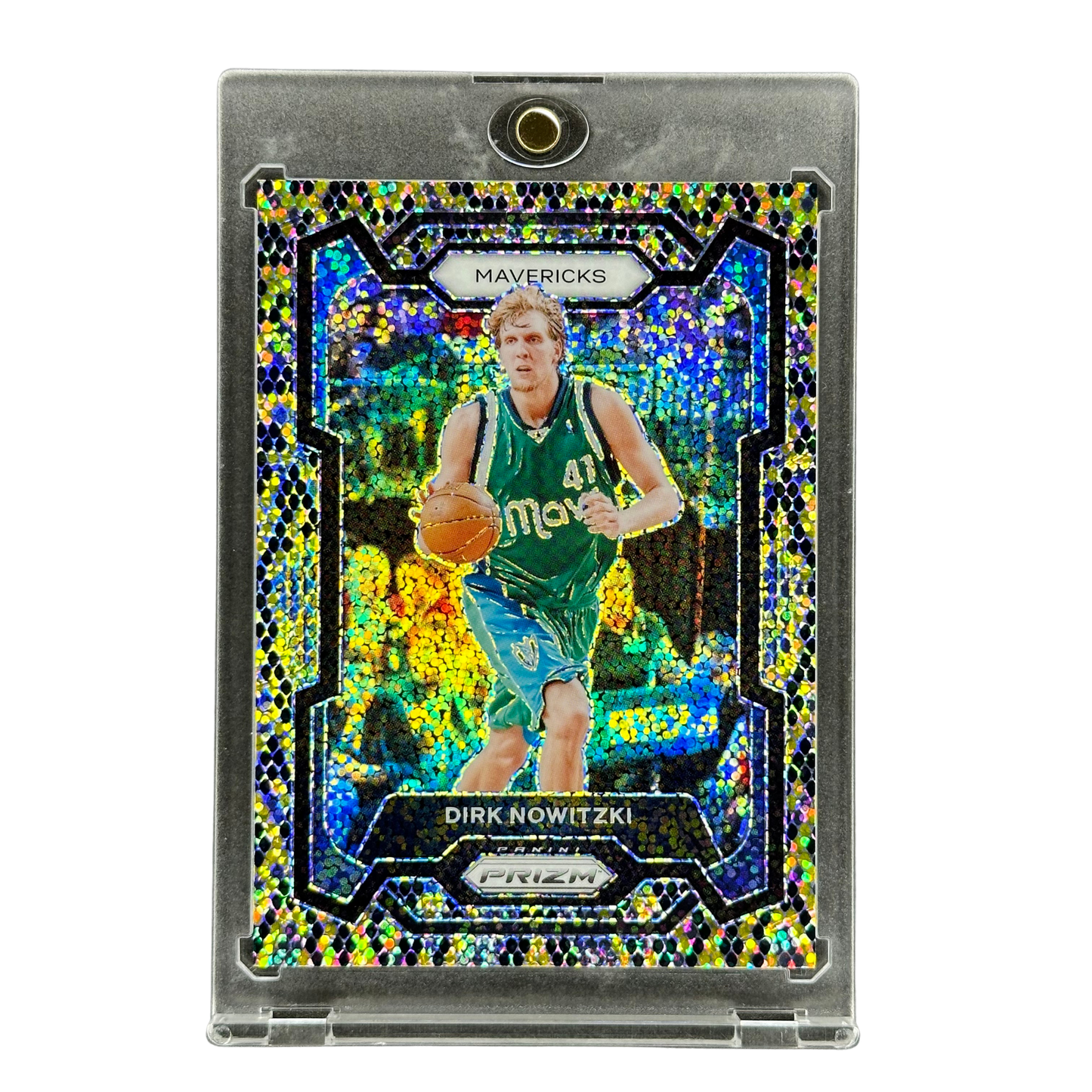 Dirk Nowitzki 2023 Prizm Snakeskin Gold #187