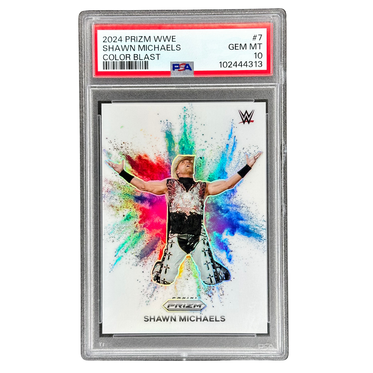 Shawn Michaels 2024 Prizm Color Blast PSA 10 #7