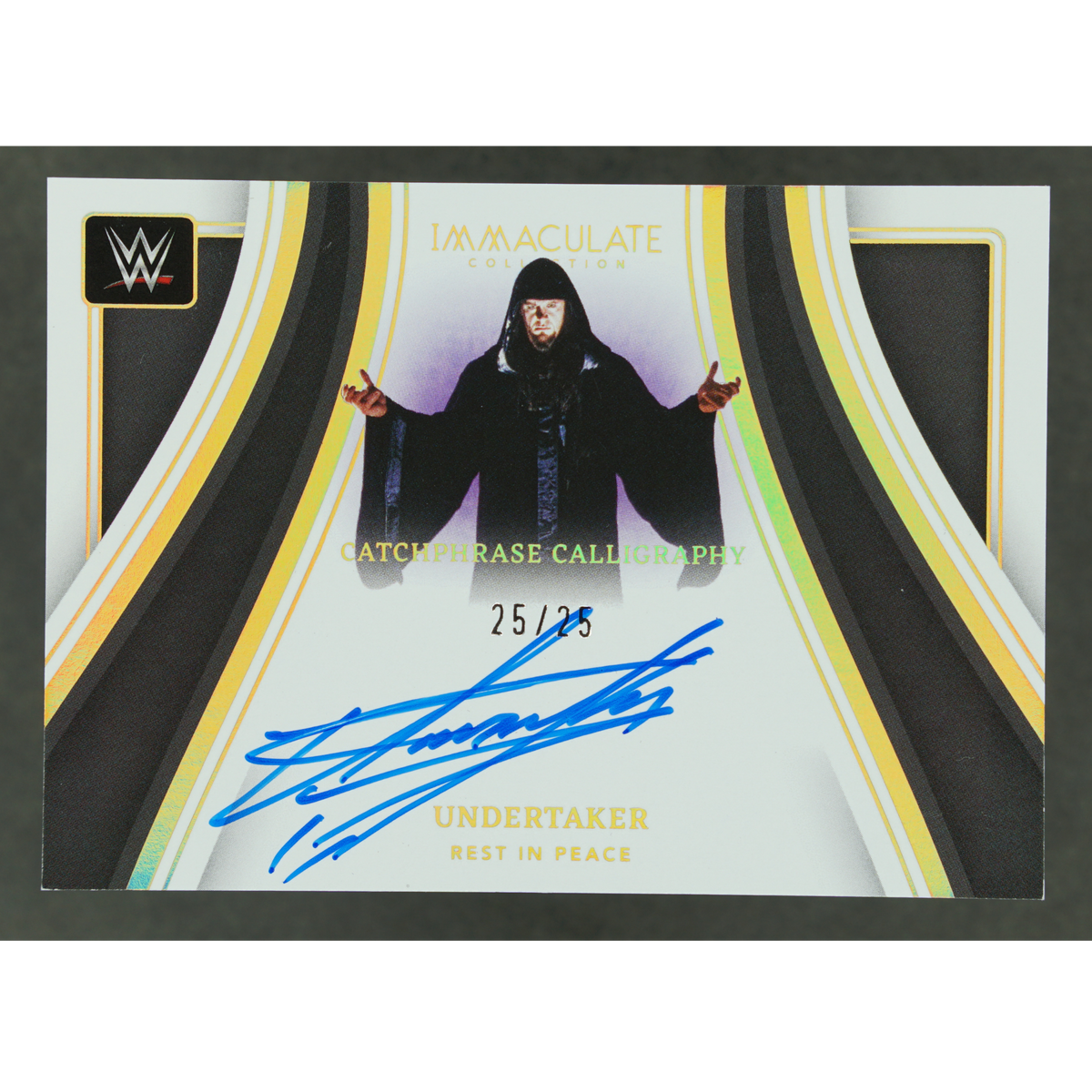 Undertaker 2023 Immaculate Catchphrase Calligraphy "Rest in Peace" 25/25 Auto #CC-UND