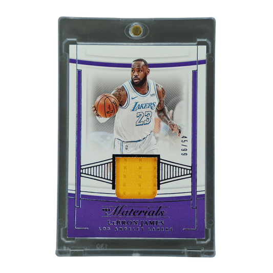 Lebron James 2020 National Treasures NBA Materials Jersey 45/99 #NBA-LBJ