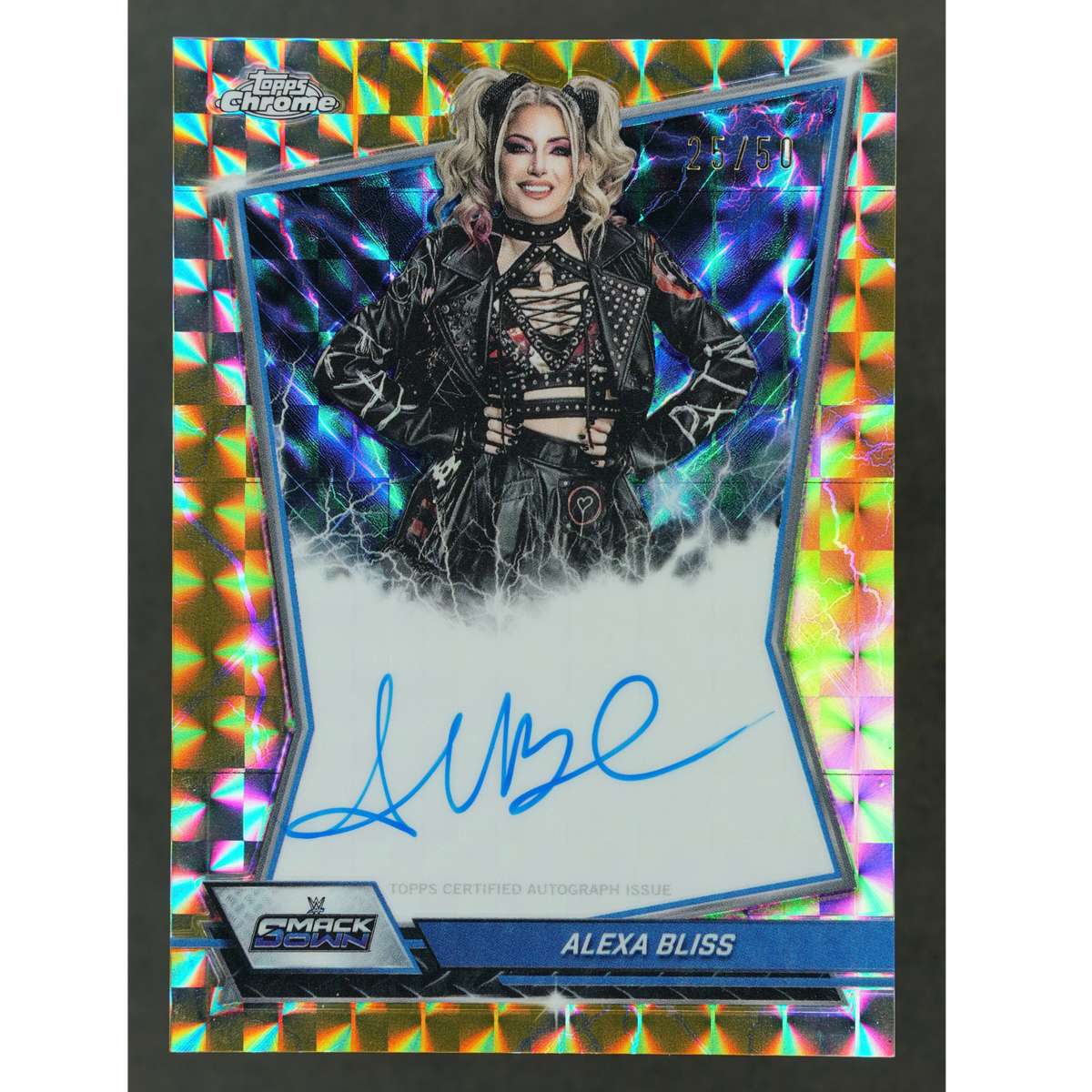 Alexa Bliss 2026 Chrome Gold Geometric Blue Brand Auto 25/50 #BBA-BLI