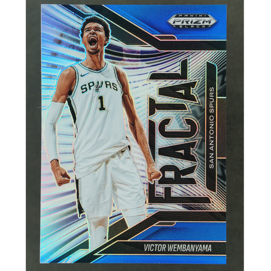 Victor Wembanyama 2024-25 Prizm Black Fractal 130/199 #10
