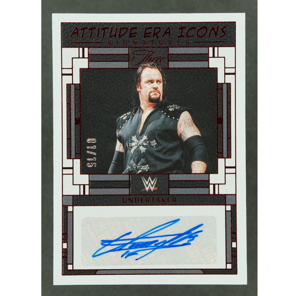 Undertaker 2024 Three Count Attitude Era Icons Auto 1/15 #AE-UND