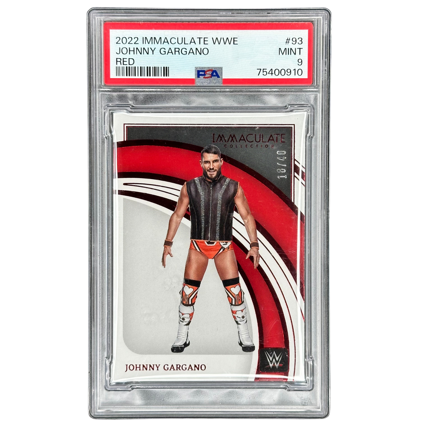 Johnny Gargano 2022 Immaculate 18/40 PSA 9 #93