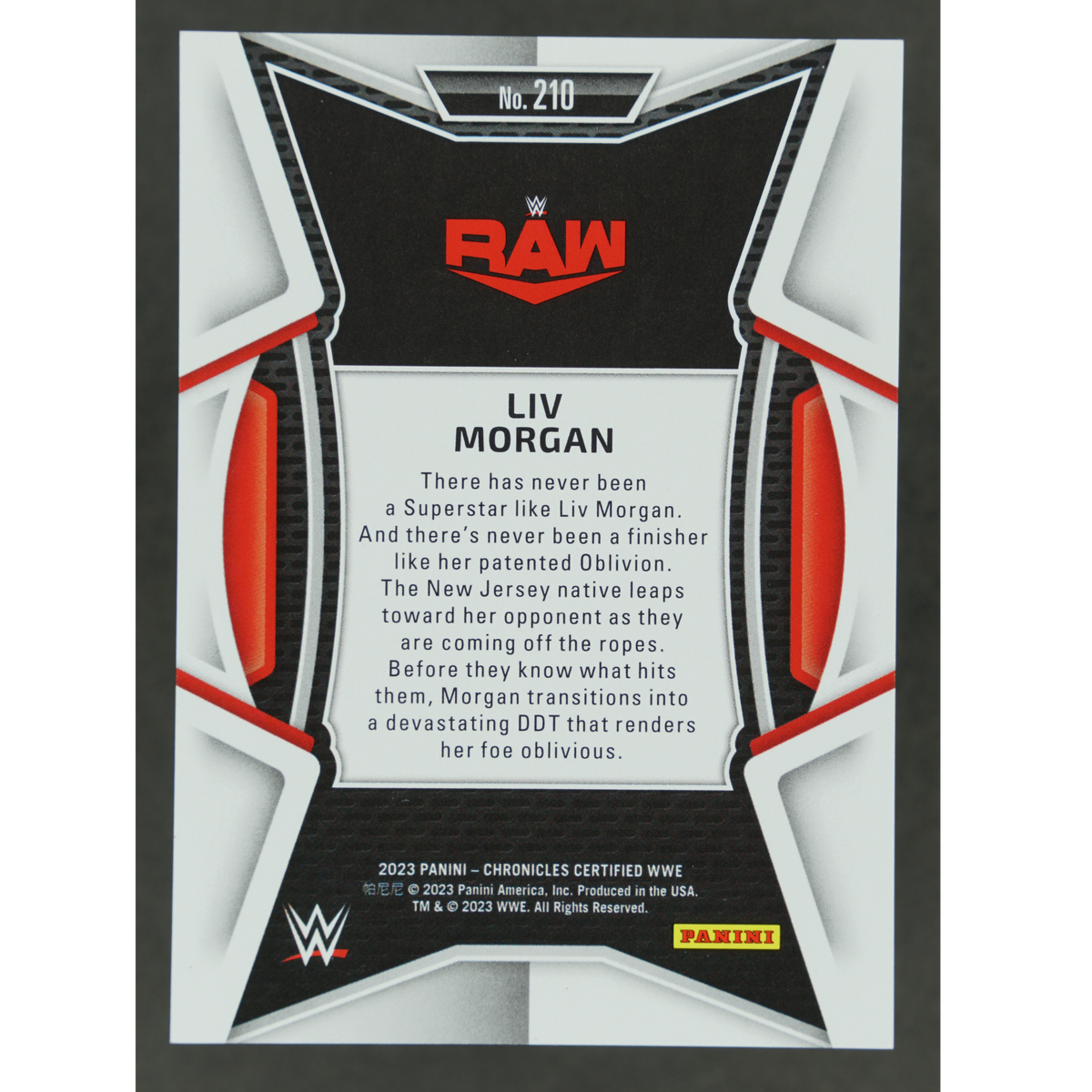 Liv Morgan 2023 Chronicles Certified 48/99 #210