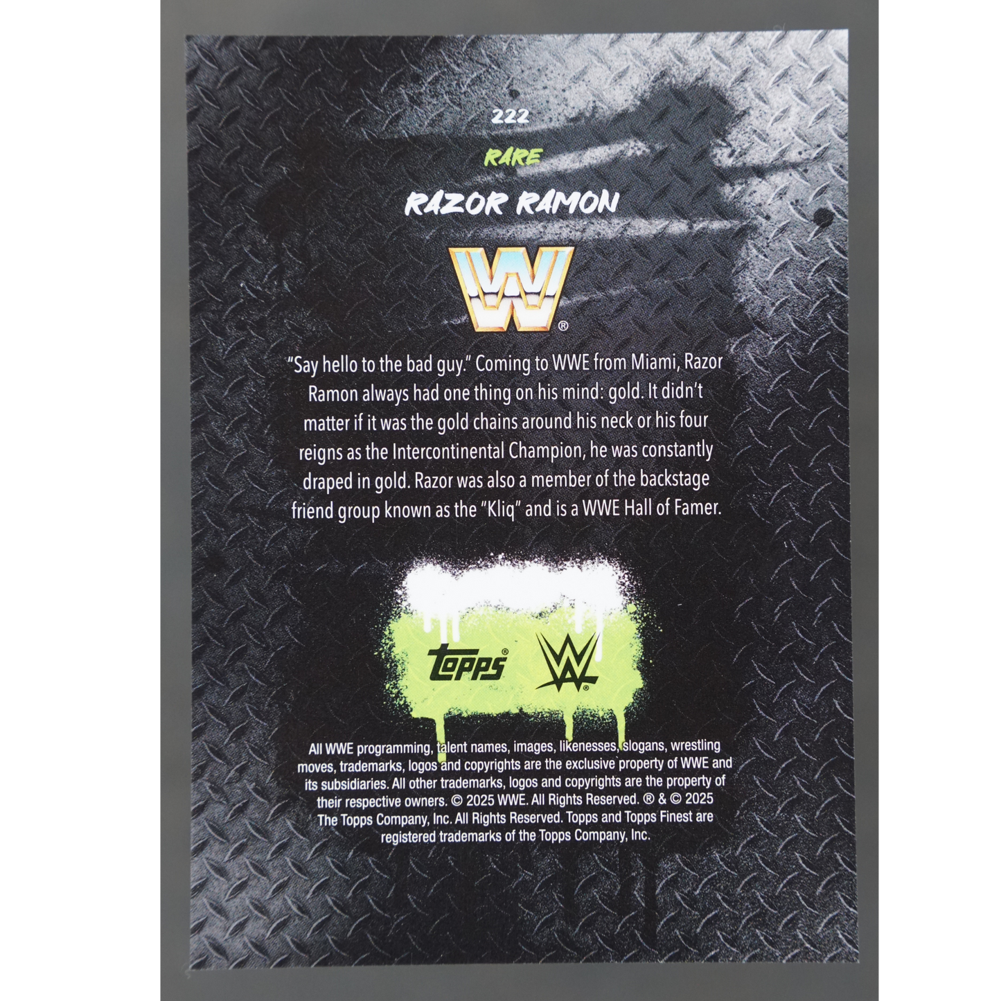 Razor Ramon 2025 Finest 7/15 Rare #222