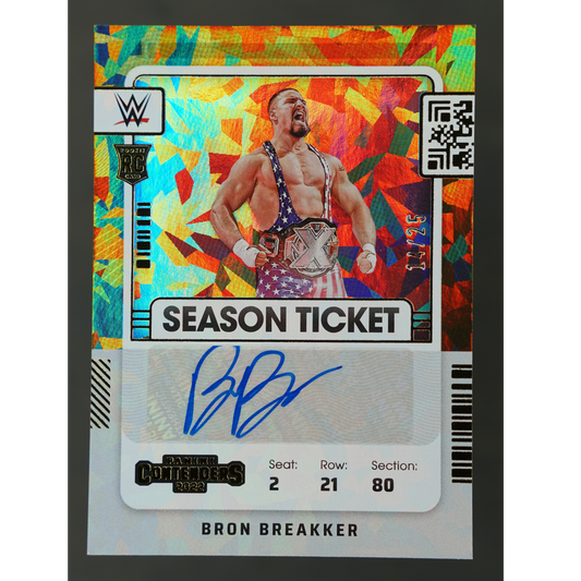 Bron Breakker 2022 Chronicles Contenders Season Ticket RC Auto 14/25