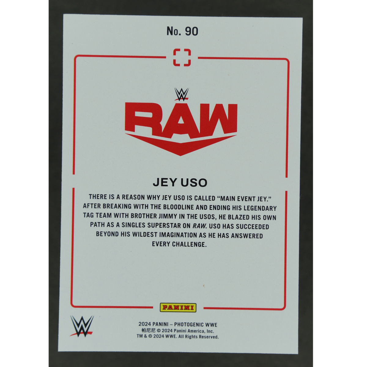 Jey Uso 2024 Photogenic Gold 8/10 #90