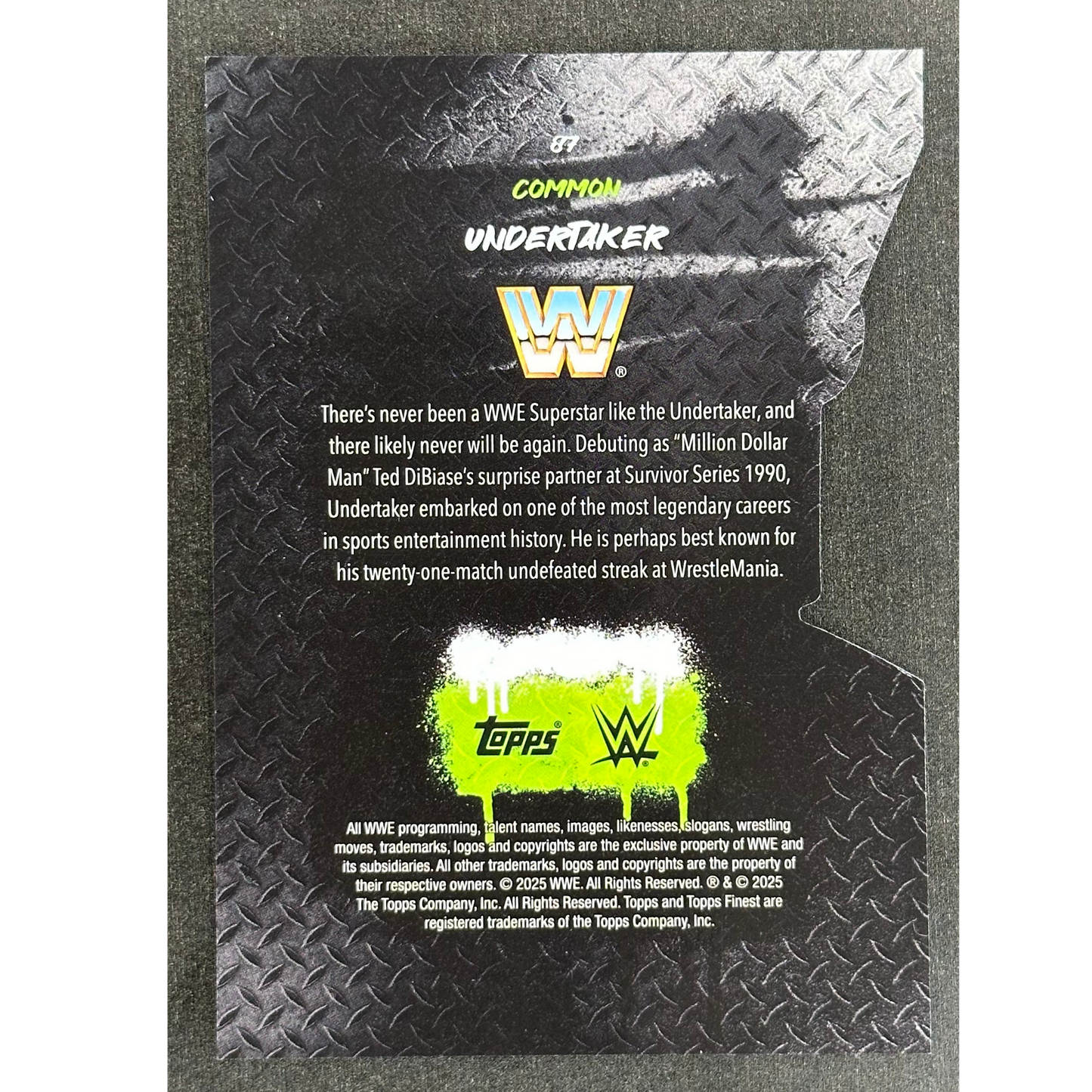 Undertaker 2025 Finest Die-Cut 5/99 #87