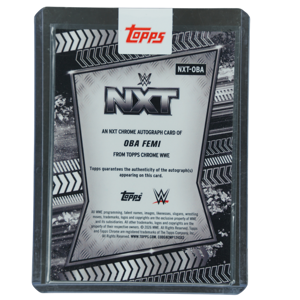 Oba Femi 2026 Chrome NXT Auto Gold 21/50 #NXT-OBA