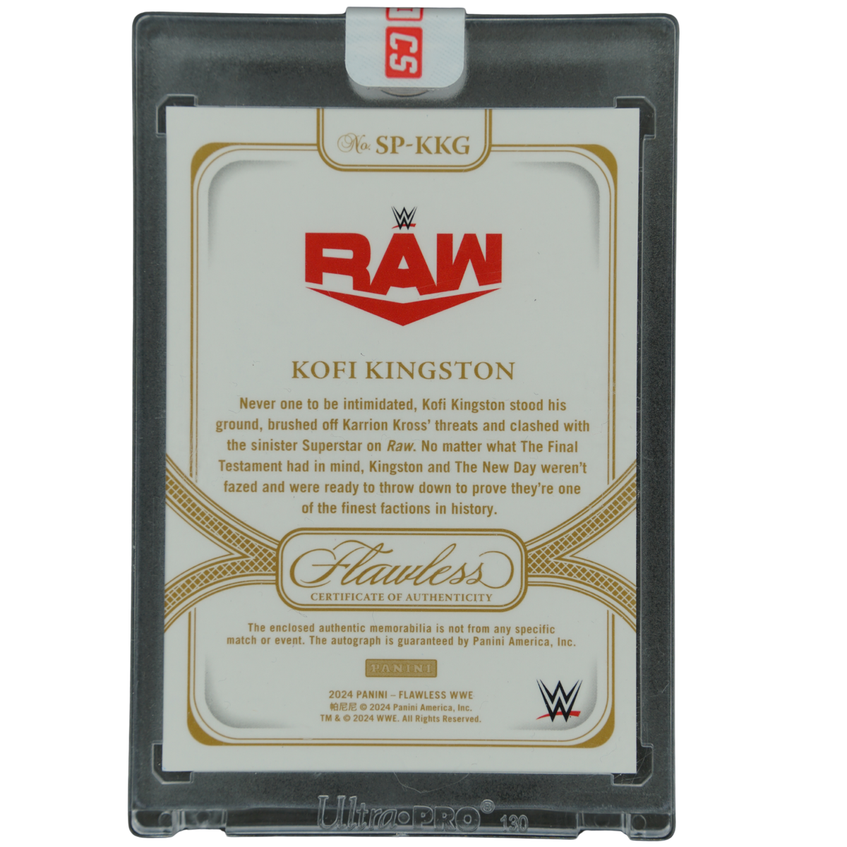 Kofi Kingston 2024 Flawless Memorabilia Auto 4/8 #SP-KKG