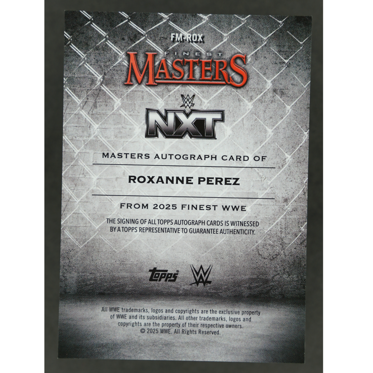 Roxanne Perez 2025 Finest Masters Auto #FM-ROX