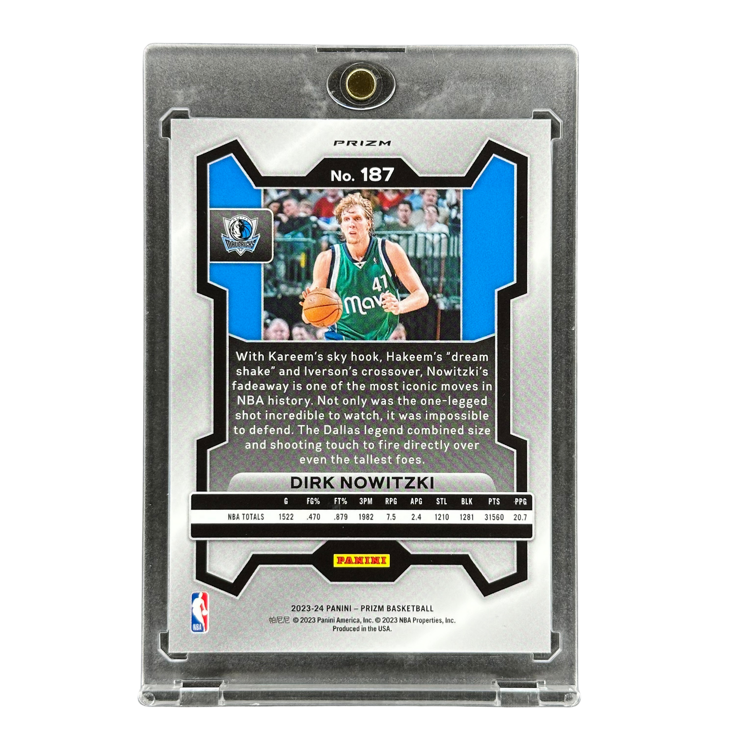 Dirk Nowitzki 2023 Prizm Snakeskin Gold #187