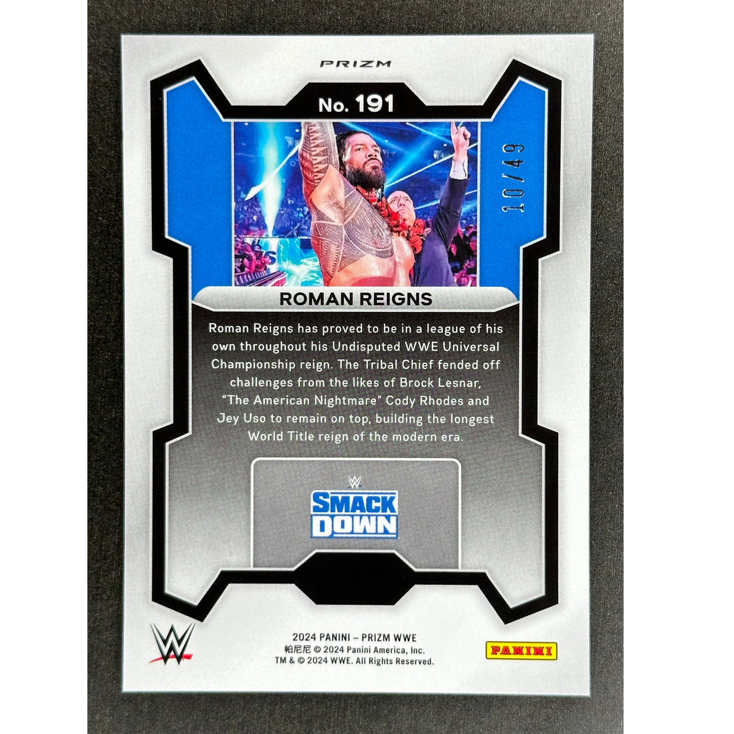 Roman Reigns 2024 Select Green Disco 10/49 #191