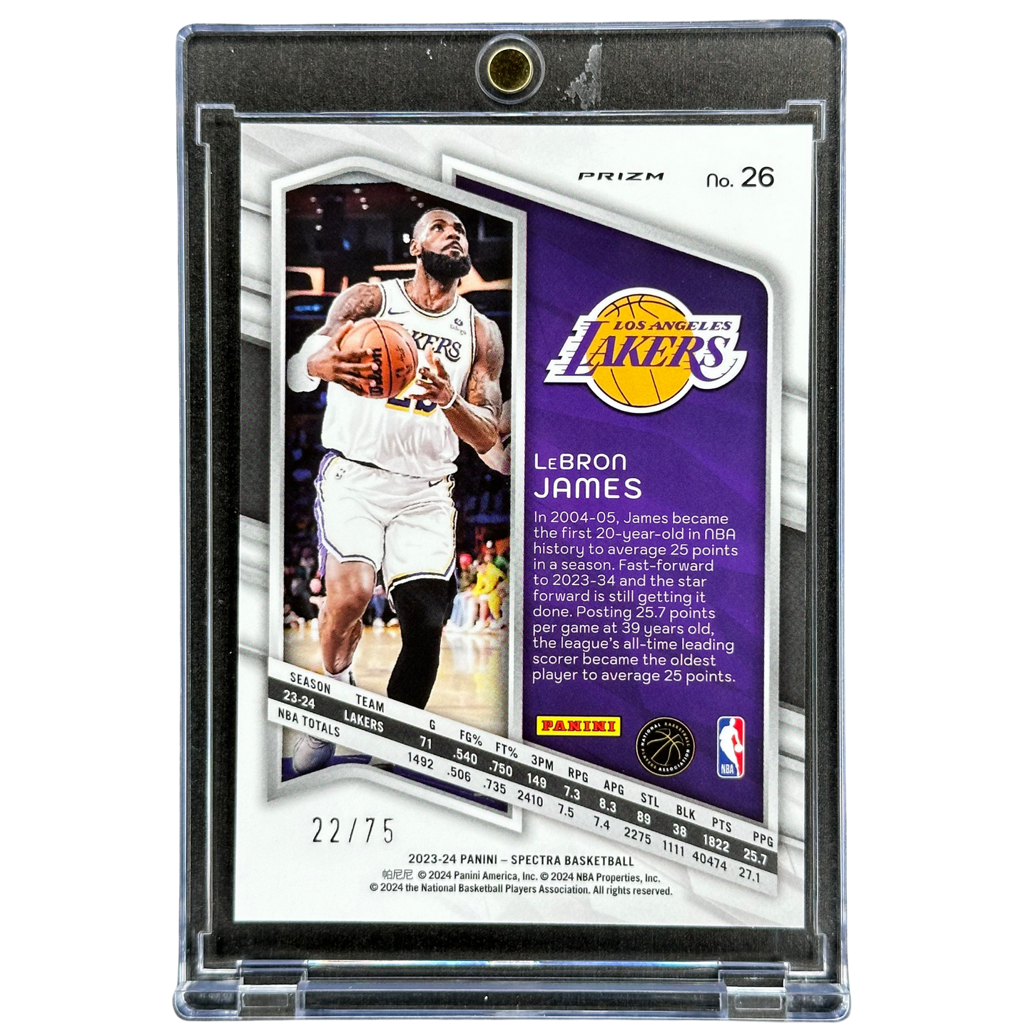 LeBron James 2023 Spectra 22/75 #26