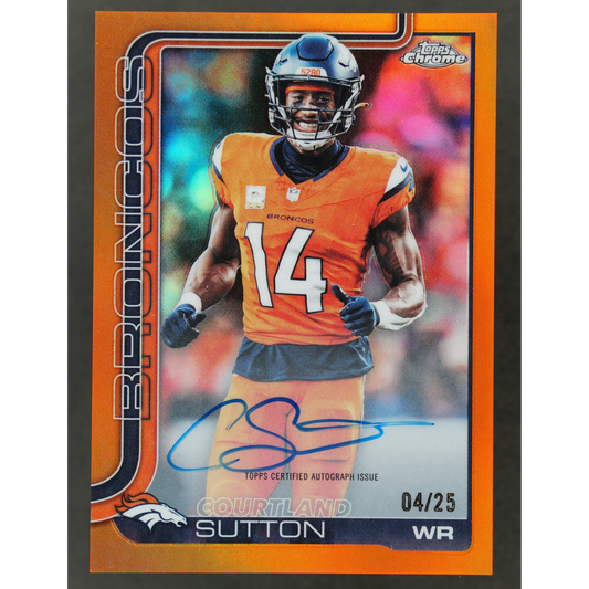 Courtland Sutton 2025 Chrome Auto 4/25 #BA-CSU