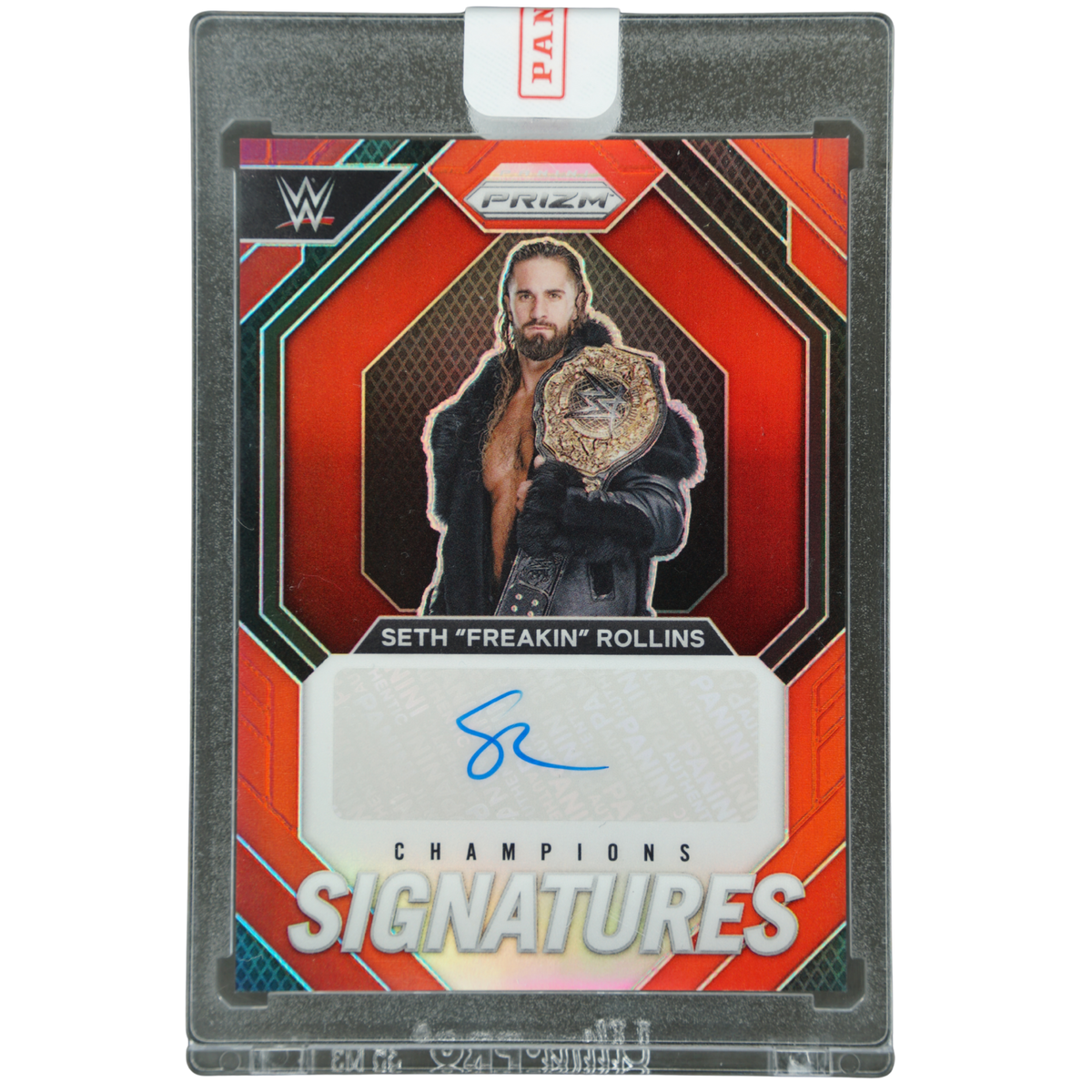 Seth "Freakin" Rollins 2024 Prizm Red Champions Signatures 99/99 #CS-SFR
