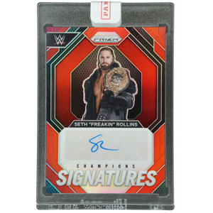Seth "Freakin" Rollins 2024 Prizm Red Champions Signatures 99/99 #CS-SFR