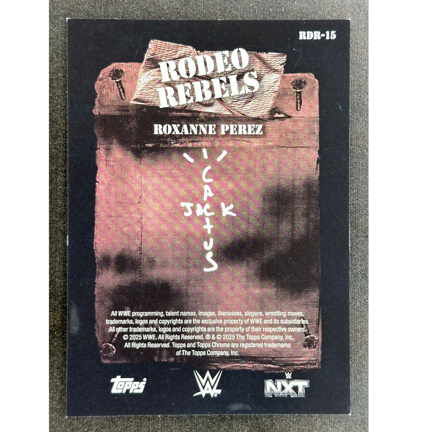 Roxanne Perez 2025 Cactus Jack Gold Rodeo Rebels 39/50 #RDR-15