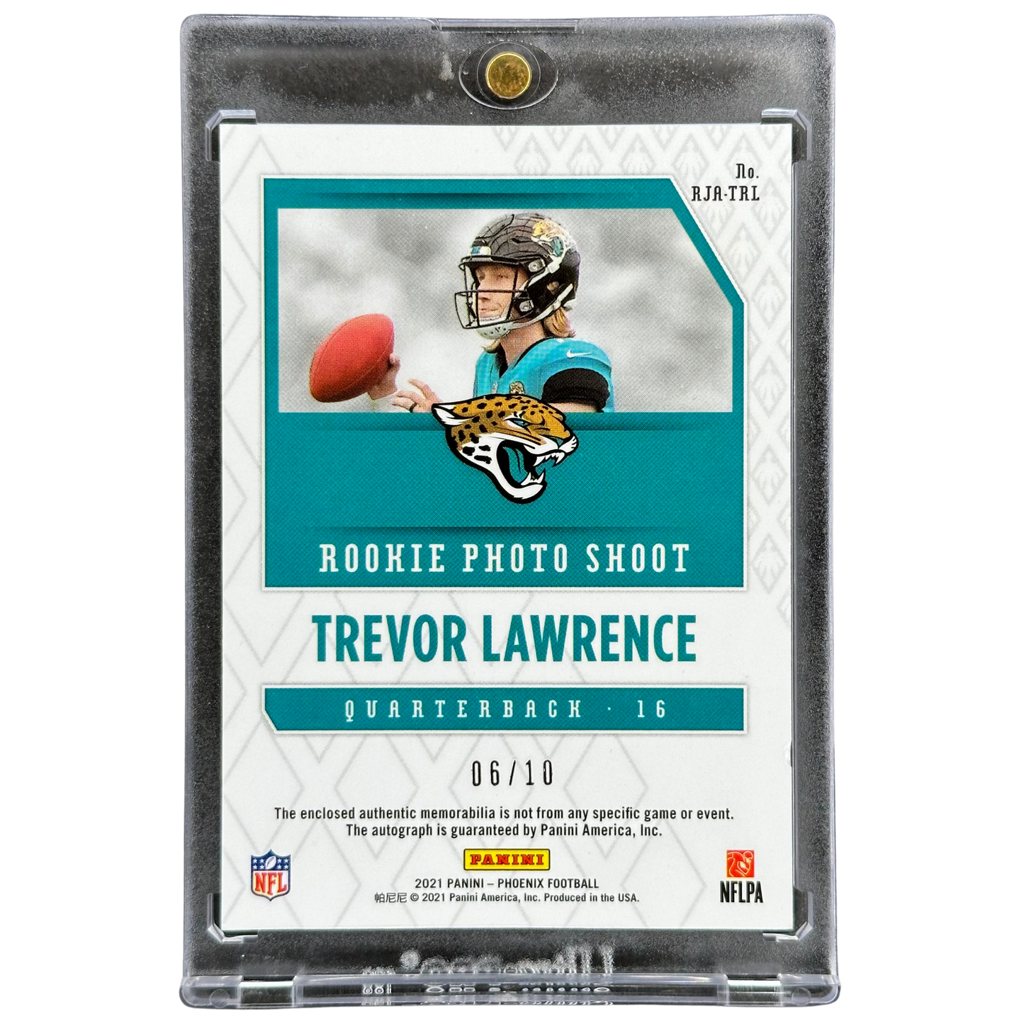 Trevor Lawrence 2021 Phoenix RC Rookie Cards Patch Auto RPA 6/10 #RJA-TRL