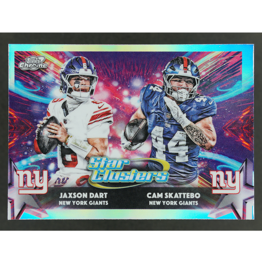 Jaxson Dart und Cam Skattebo 2025 Cosmic Star Clusters #SC-14