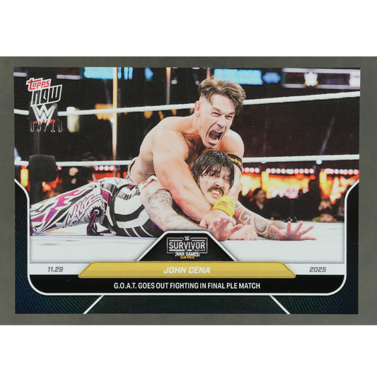 John Cena 2025 Topps Now Survivor Series Black 9/10 #131