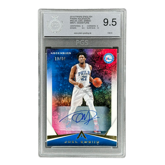 Joel Embiid 2018 Ascension Auto 10/60 PGS 9.5 #64