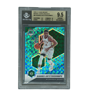 Giannis Antetokounmpo 2020 Mosaic Choice Peacock BGS 9.5 #80