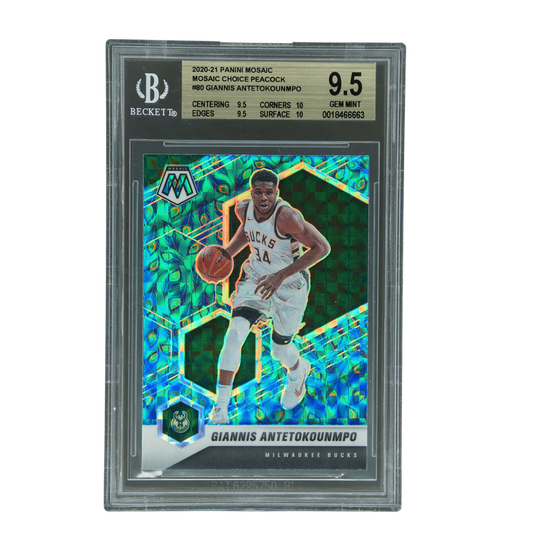 Giannis Antetokounmpo 2020 Mosaic Choice Peacock BGS 9.5 #80