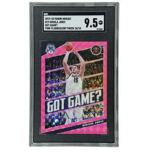 Nikola Jokic 2019 Mosaic Got Game? Pink Fluorescent 10/10 SGC 9.5 #19