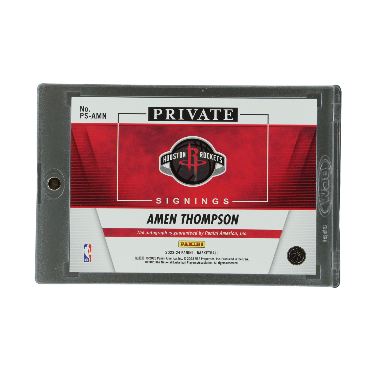 Amen Thompson 2023 Private Signings RC #PS-AMN