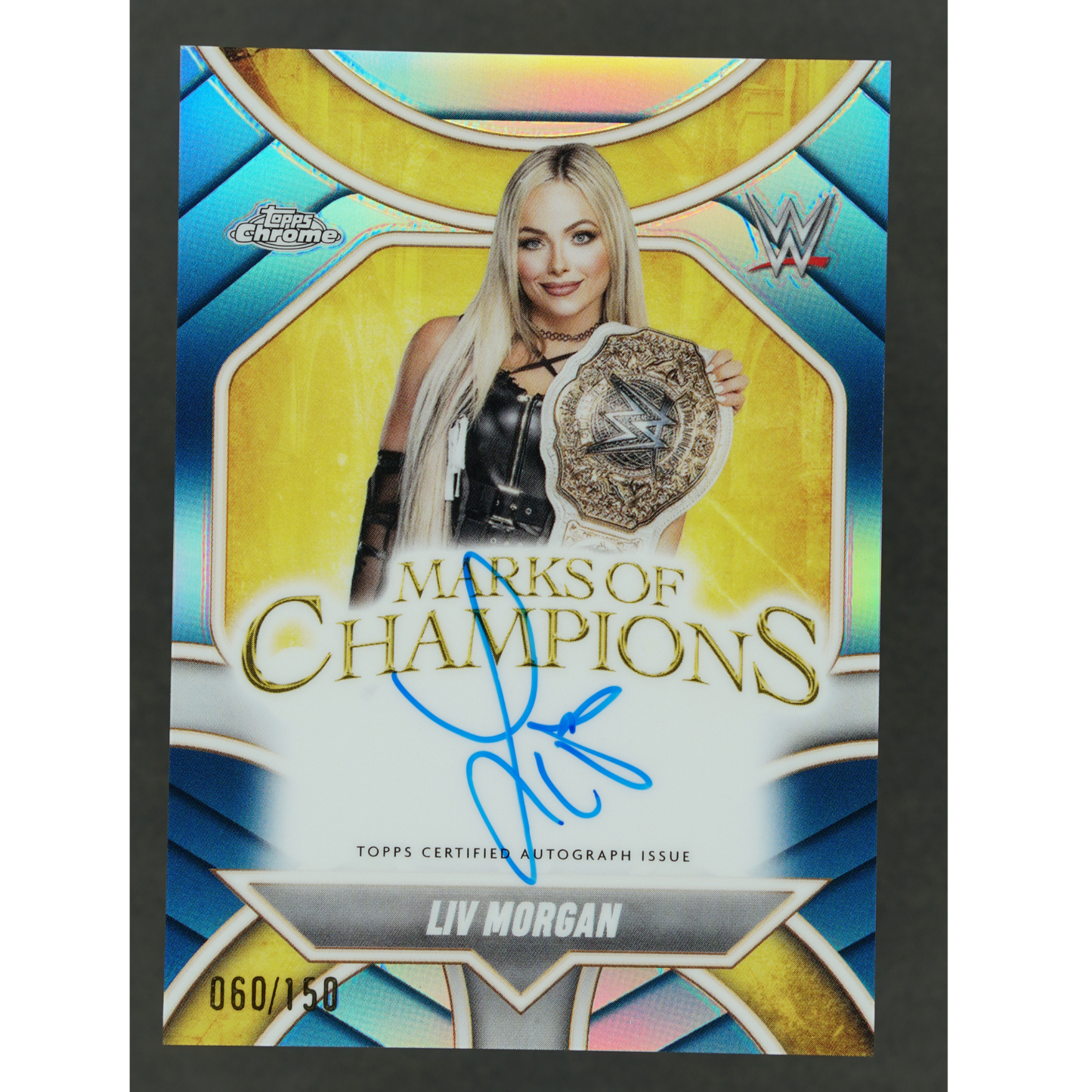 Liv Morgan 2025 Chrome Marks of Champions 60/150 Auto #MOC-LM