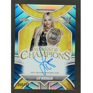 Liv Morgan 2025 Chrome Marks of Champions 60/150 Auto #MOC-LM