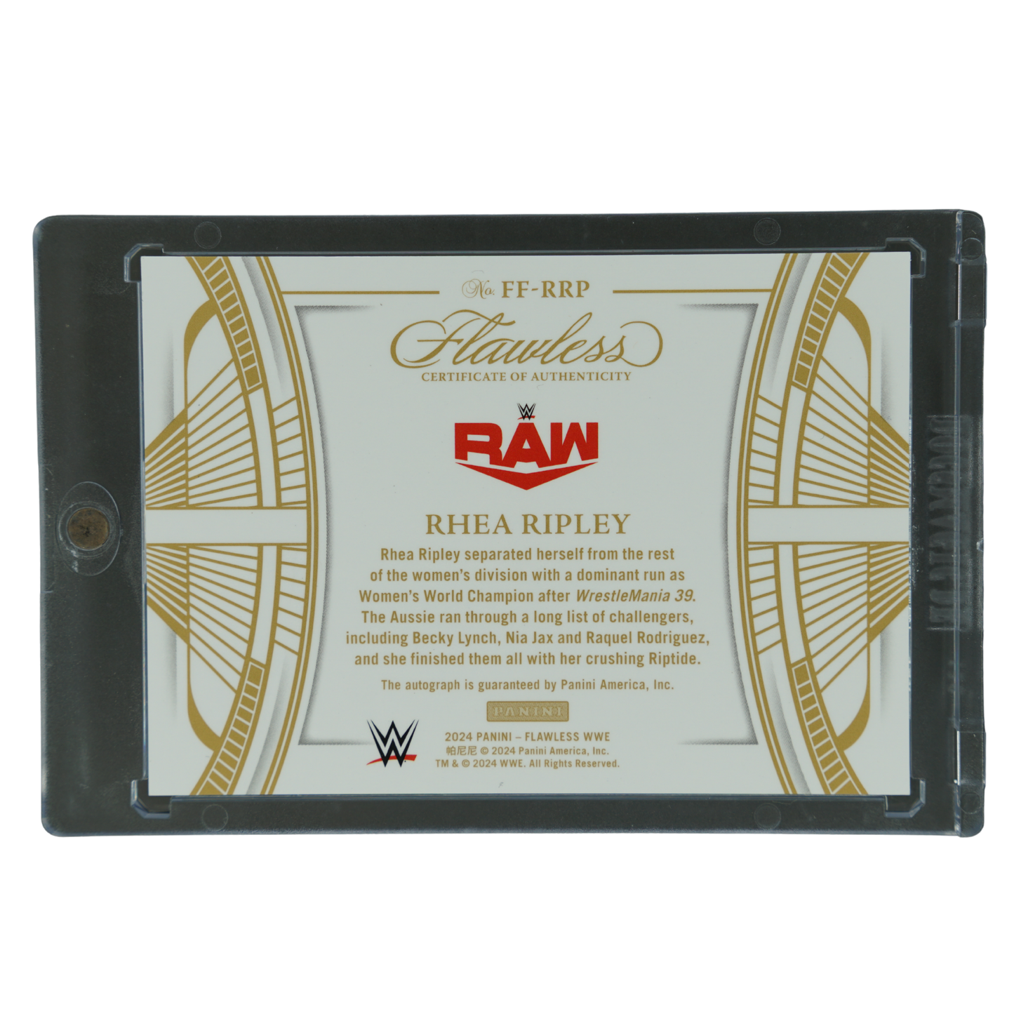 Rhea Ripley 2024 Flawless Finishing Moves Auto 13/15 #FF-RRP