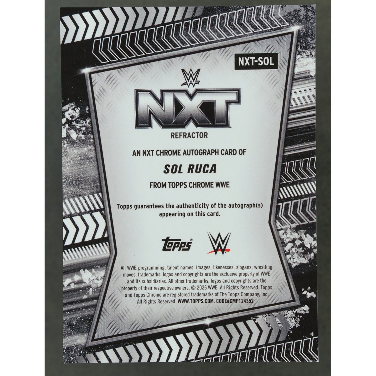 Sol Ruca 2026 Chrome NXT Refractor Auto #NXT-SOL