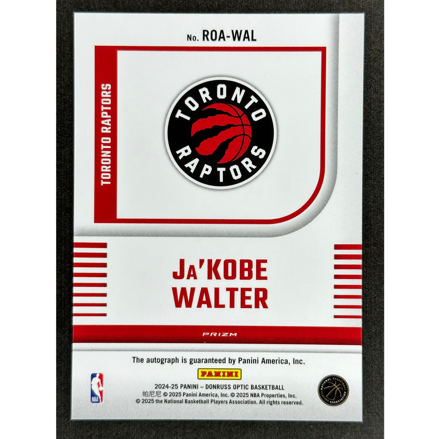 Ja´Kobe Walter 2024 Optic Rookie Optics Autographs #ROA-WAL